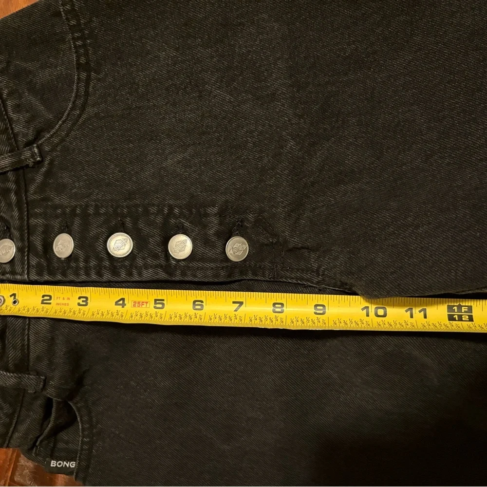 Vintage Bongo Black High Rise Button Fly Jeans Y2K 90s Straight Leg Denim (1134)
